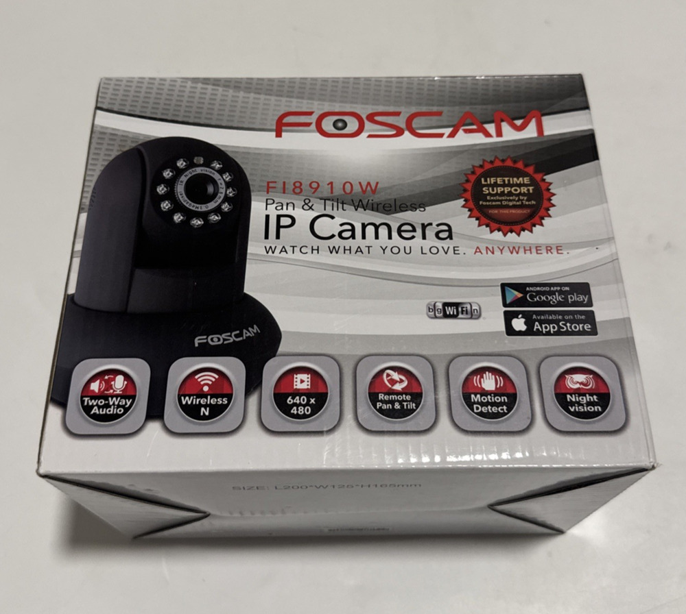 Foscam F18910W Pan and Tilt Wireless Indoor IP Camera UNUSED